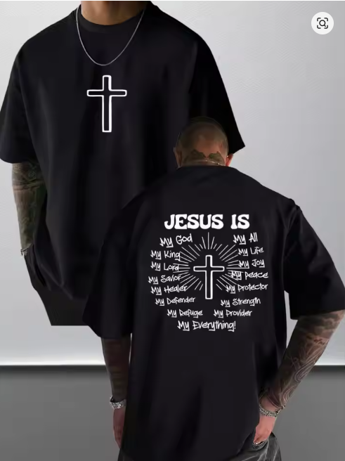 Summer Clothing Ideas - Men's Graphic T-Shirt Jesus Cross Faith