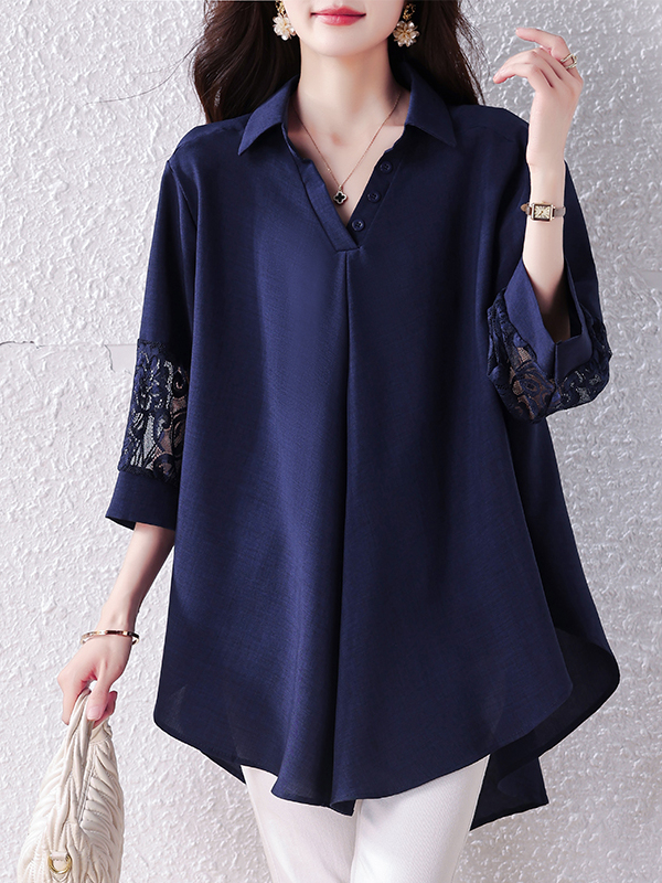 Summer Clothing Label - Elegant plus Size Women's Shirt Stylish