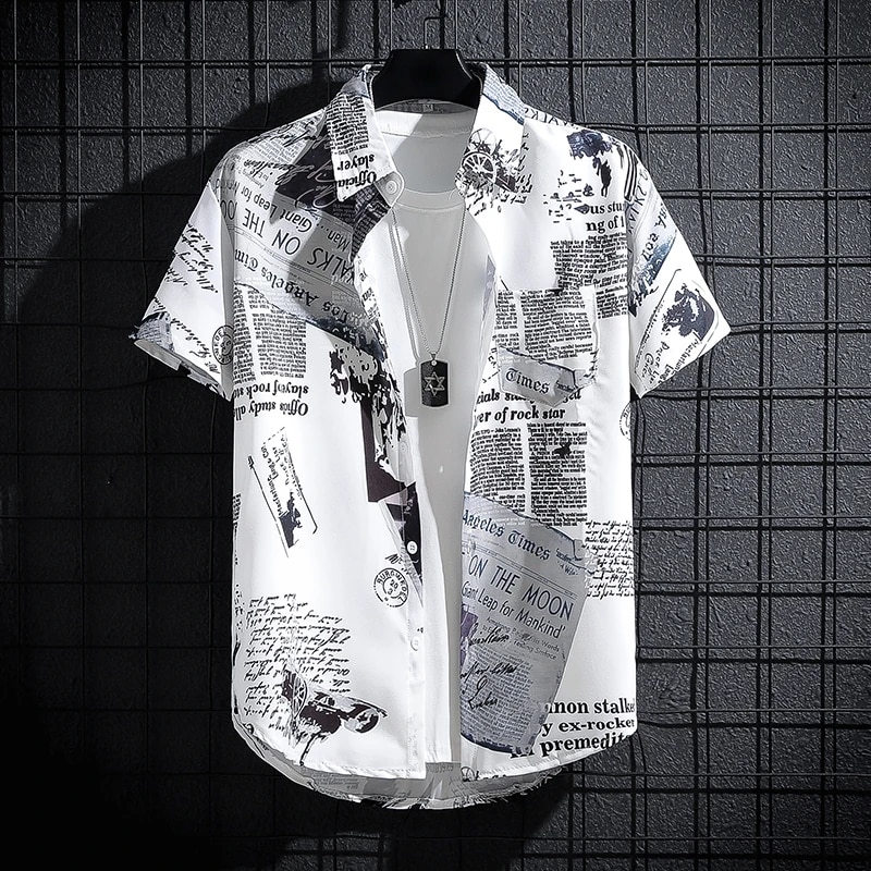 Summer Clothing Essentials Men - Summer Printed Men's Short Sleeved Button