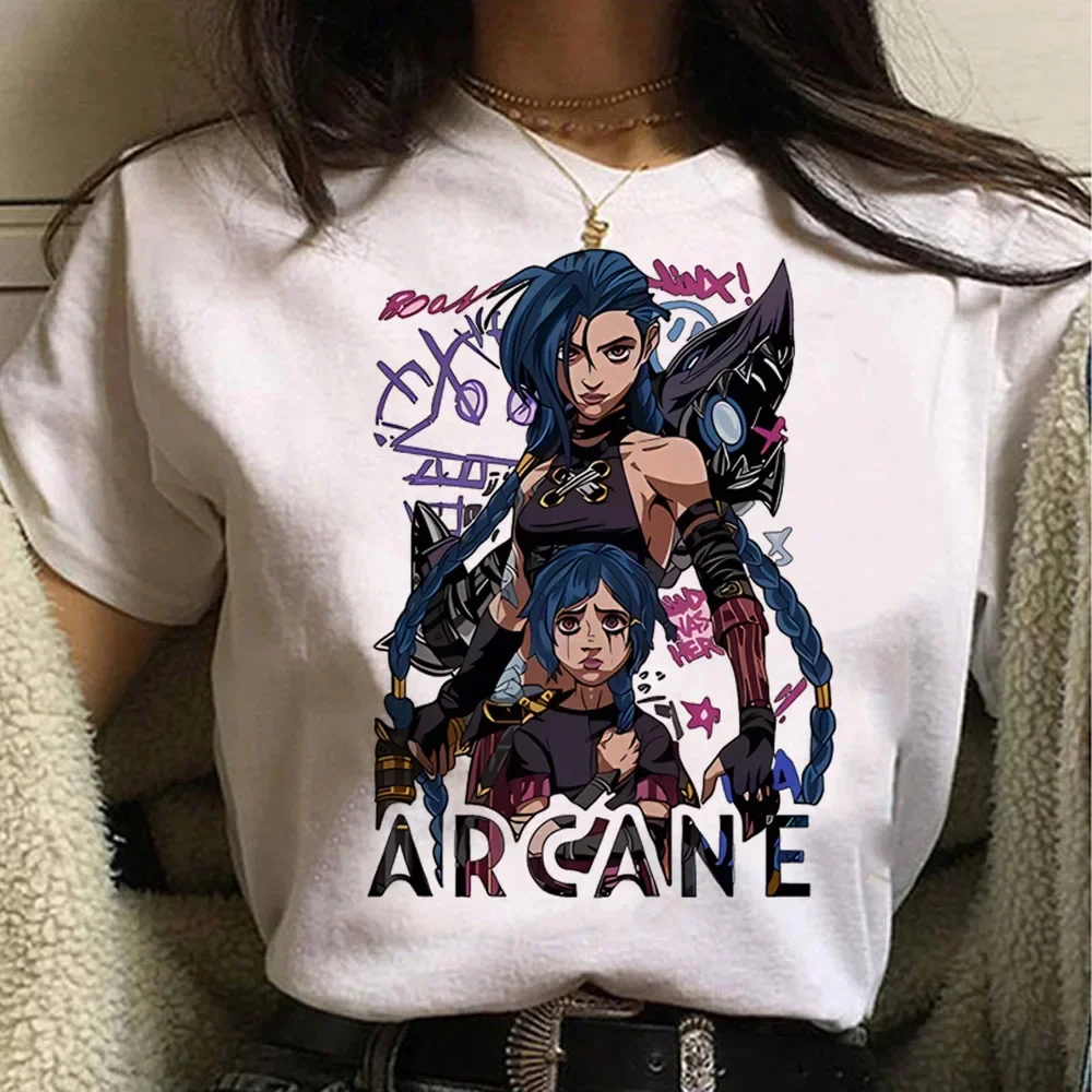 Jinx Arcane Monkey T Shirt Ani - Summer Grunge Clothing avaliação e preço