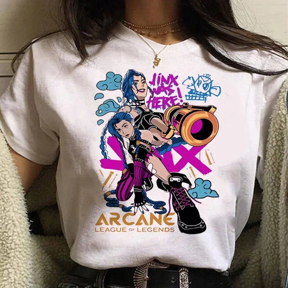Jinx Arcane Monkey T Shirt Ani - Summer Grunge Clothing avaliação e preço