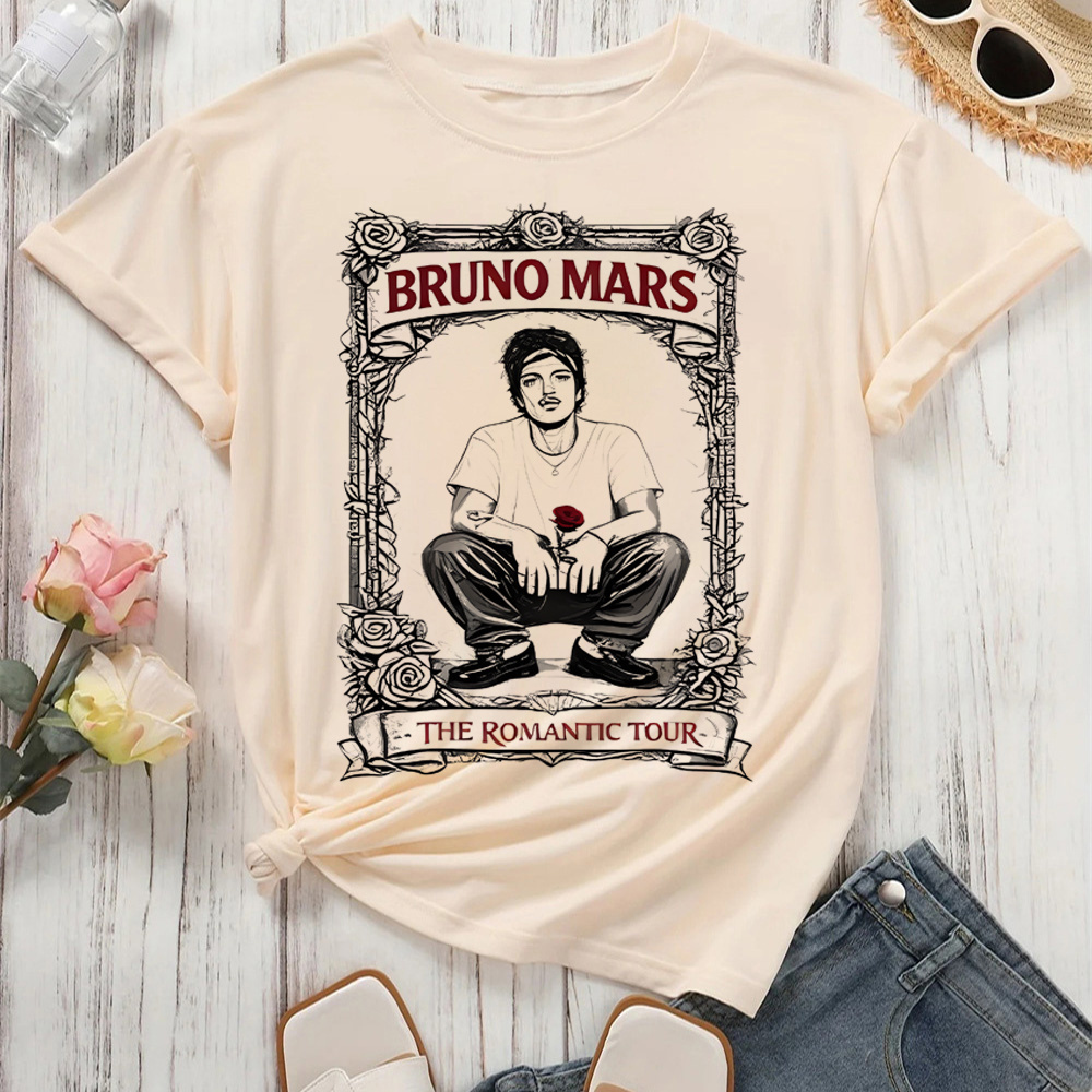 Bruno Mars t shirt women hip h - Summer Grunge Clothing avaliação e preço