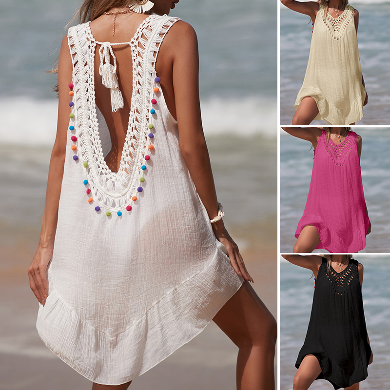 Women V-Neck Backless Hollow O - Summer Clothing Colors avaliação e preço