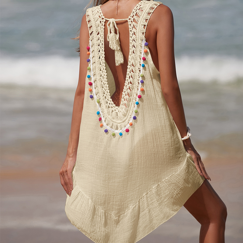 Women V-Neck Backless Hollow O - Summer Clothing Colors avaliação e preço