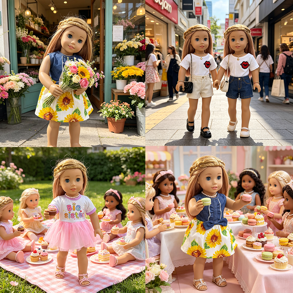 18 Inch Doll Girl Gentle and S - Summer Away Clothing avaliação e preço