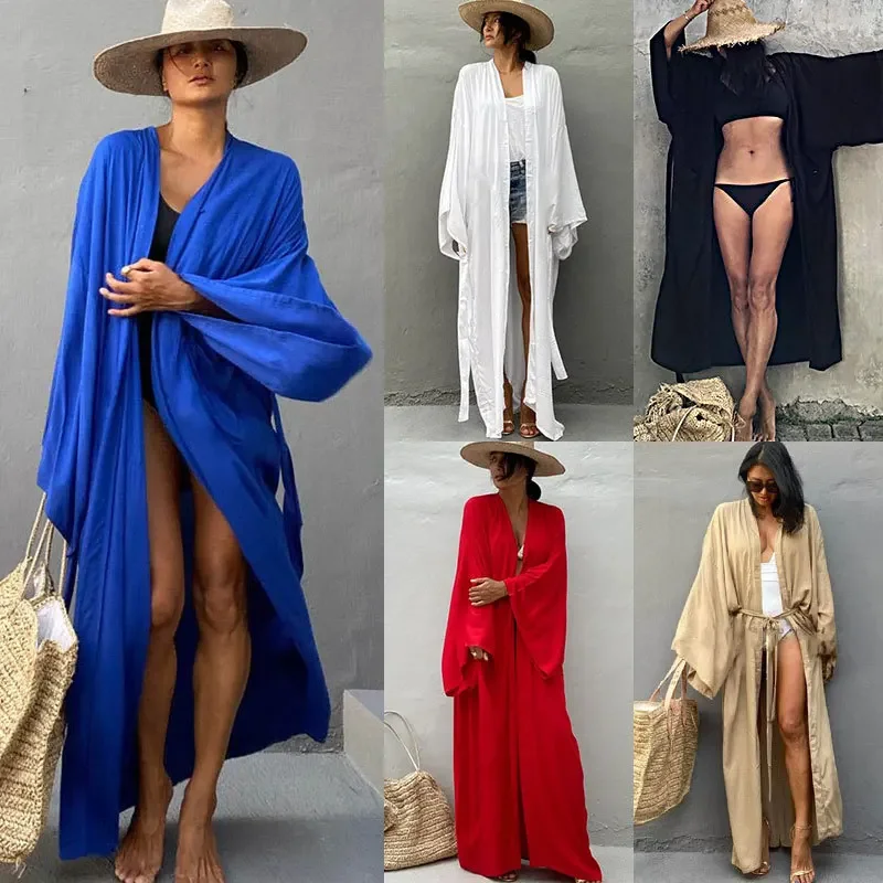 Kimono Women Beach Wear Cover  - Summer Clothing Wraps avaliação e preço