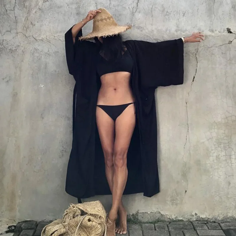 Kimono Women Beach Wear Cover  - Summer Clothing Wraps avaliação e preço