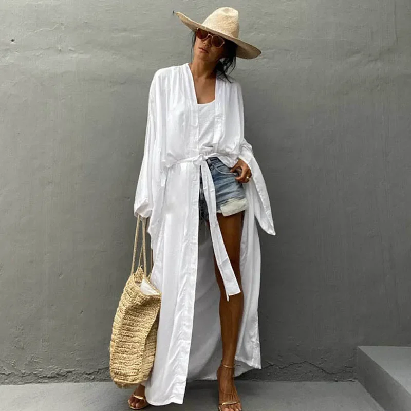 Kimono Women Beach Wear Cover  - Summer Clothing Wraps avaliação e preço