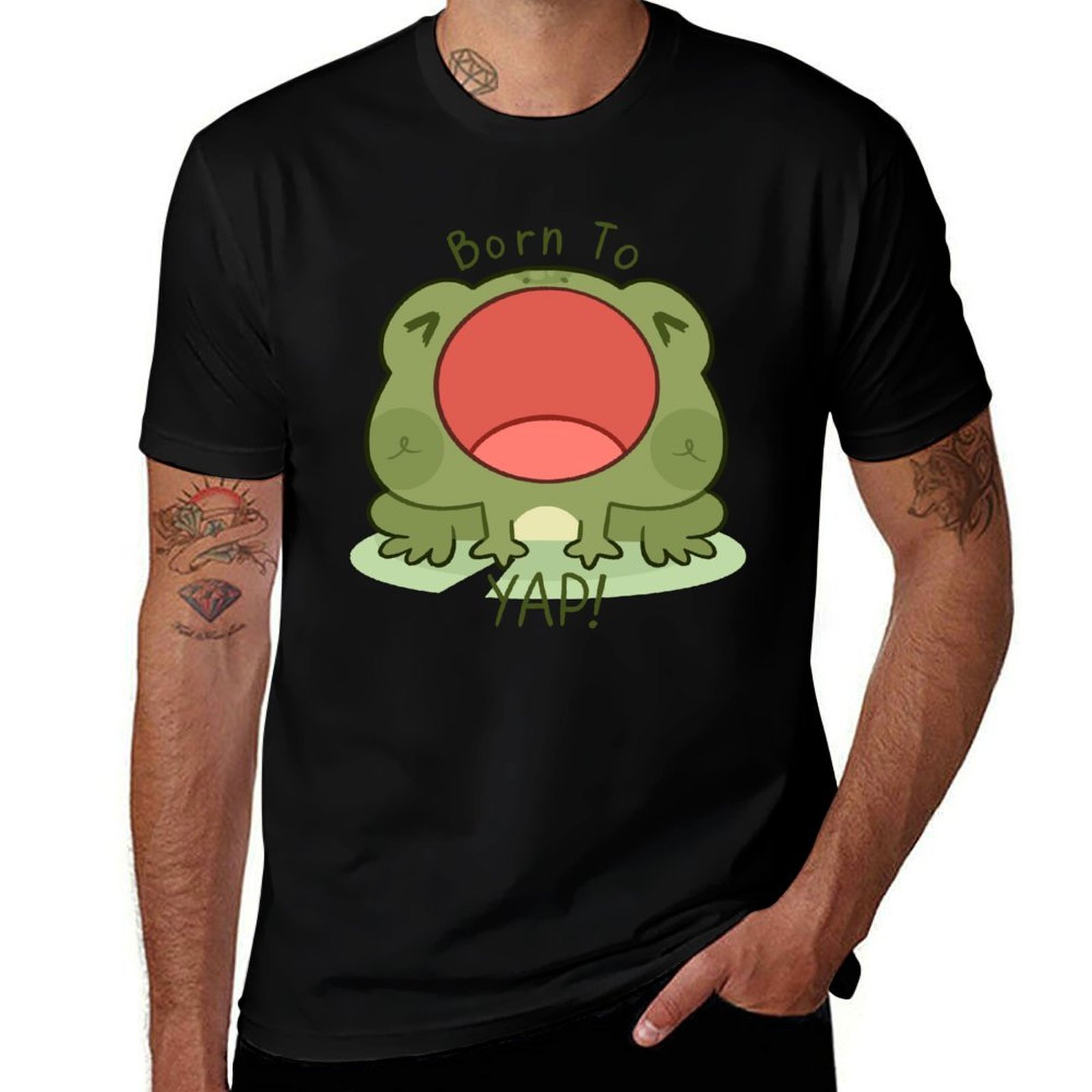 Born to Yap Frog T-Shirt summe - Summer Clothing Essentials Men avaliação e preço