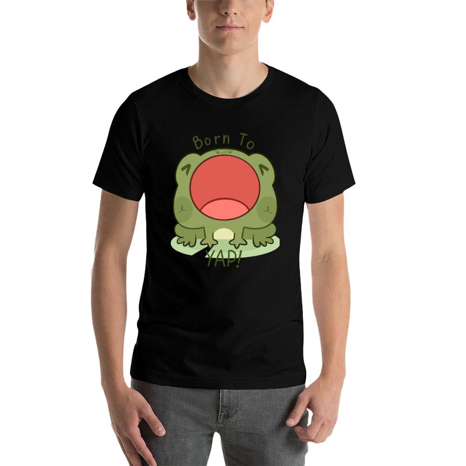 Born to Yap Frog T-Shirt summe - Summer Clothing Essentials Men avaliação e preço