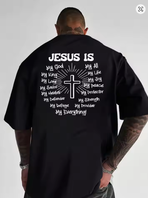 Men's Graphic T-Shirt Jesus Cr - Summer Clothing Ideas avaliação e preço