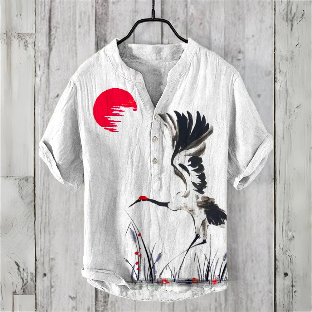 Men's short-sleeved POLO shirt - Summer Clothing Men Linen avaliação e preço