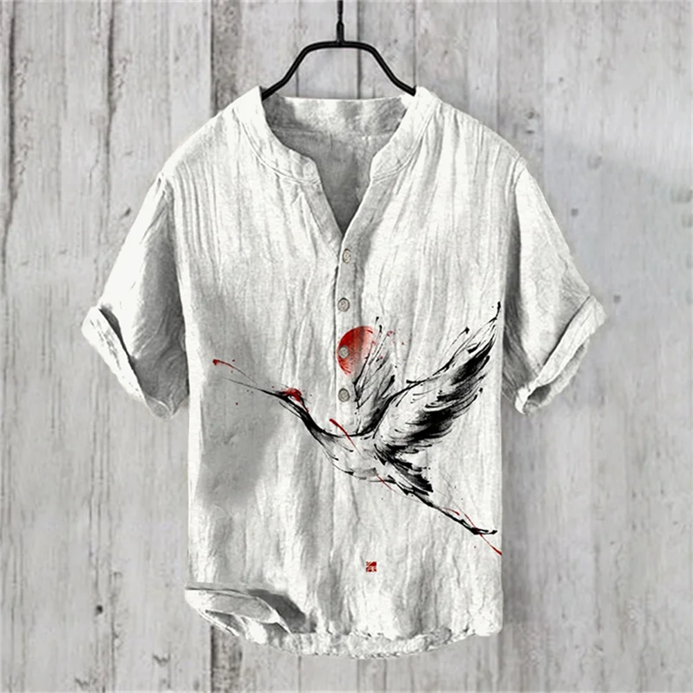 Men's short-sleeved POLO shirt - Summer Clothing Men Linen avaliação e preço