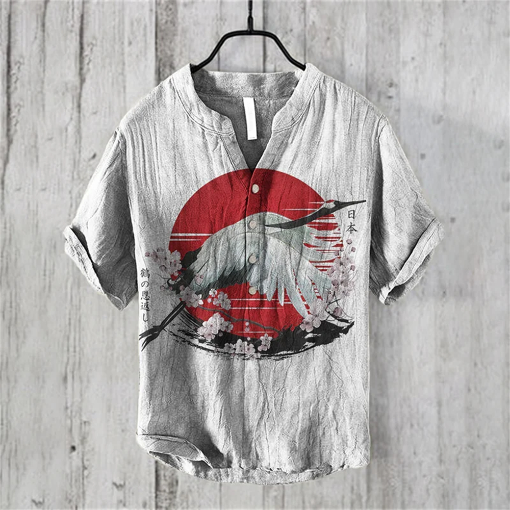 Men's short-sleeved POLO shirt - Summer Clothing Men Linen avaliação e preço