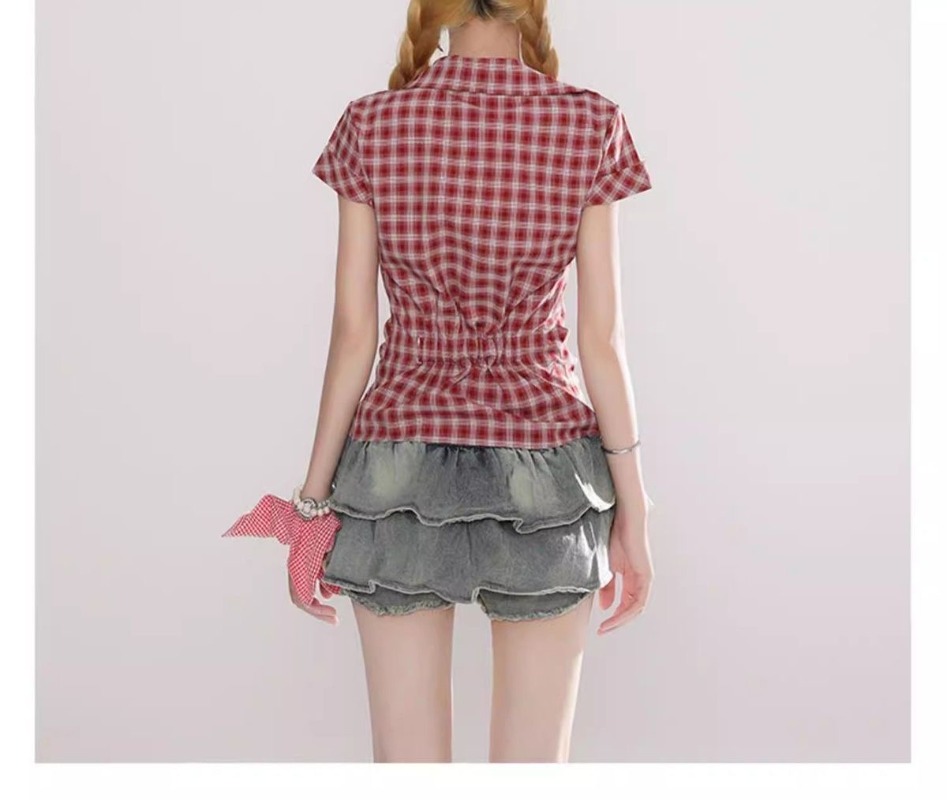 Harajuku Vintage Gothic Plaid  - Summer Grunge Clothing avaliação e preço