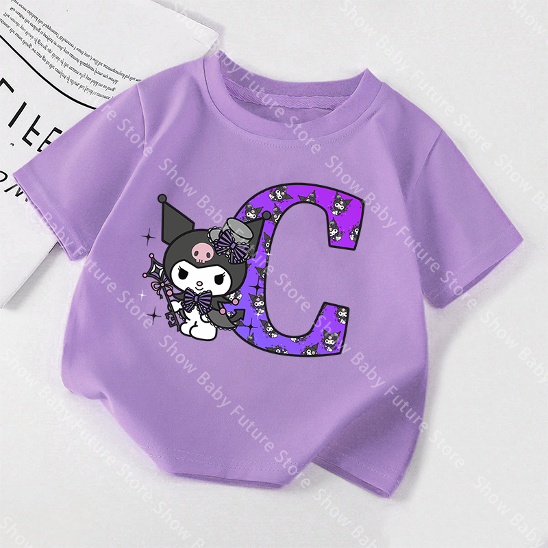 Kuromis Purple T Shirt Clothes - Summer Clothing Name avaliação e preço