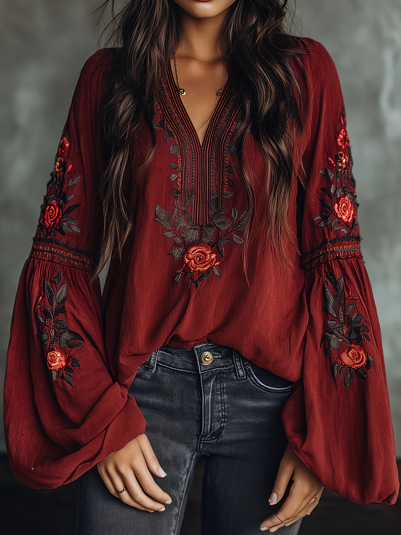 Women‘s Spring Blouse Retro Em - Summer Clothing Office avaliação e preço