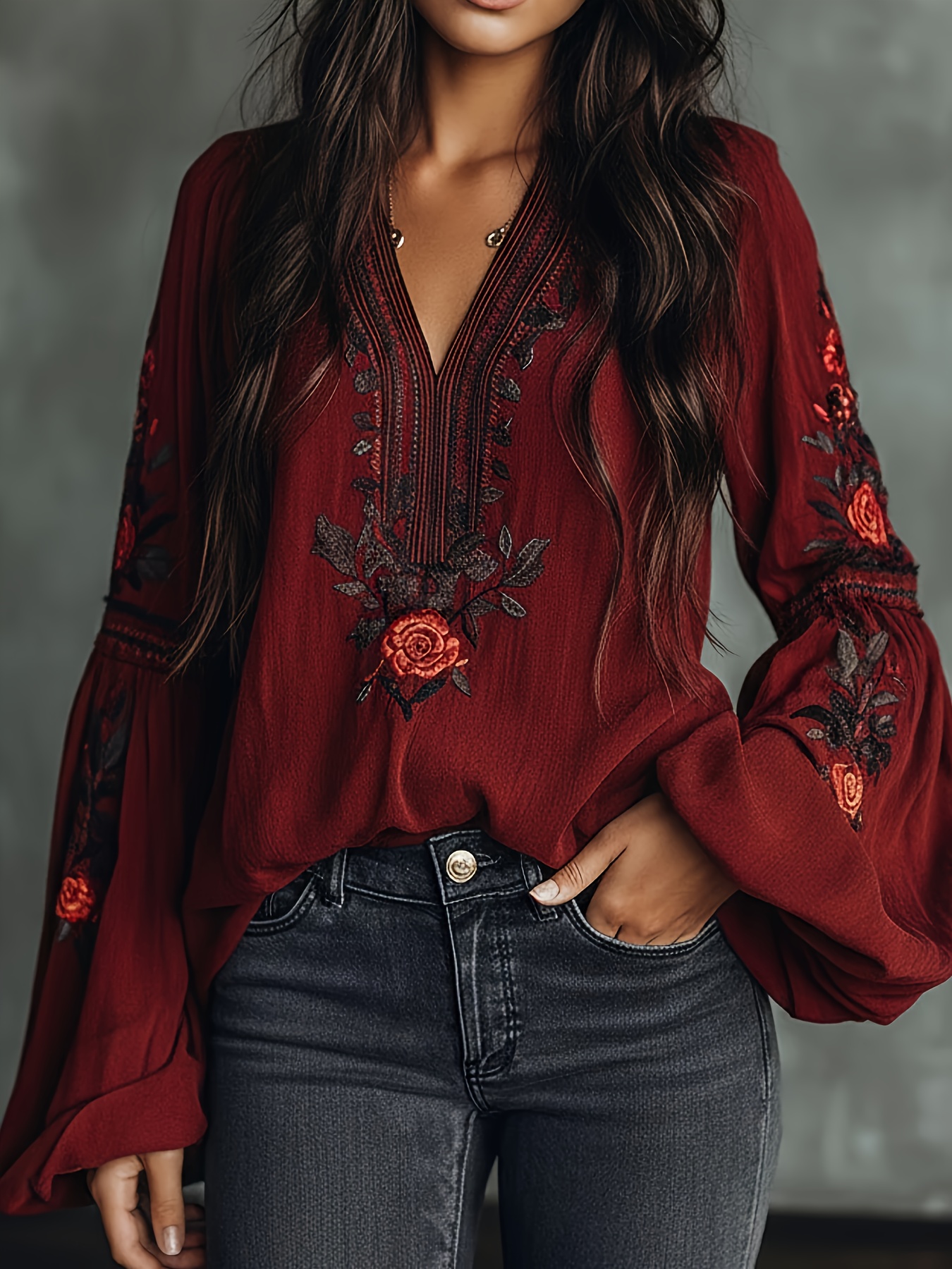 Women‘s Spring Blouse Retro Em - Summer Clothing Office avaliação e preço