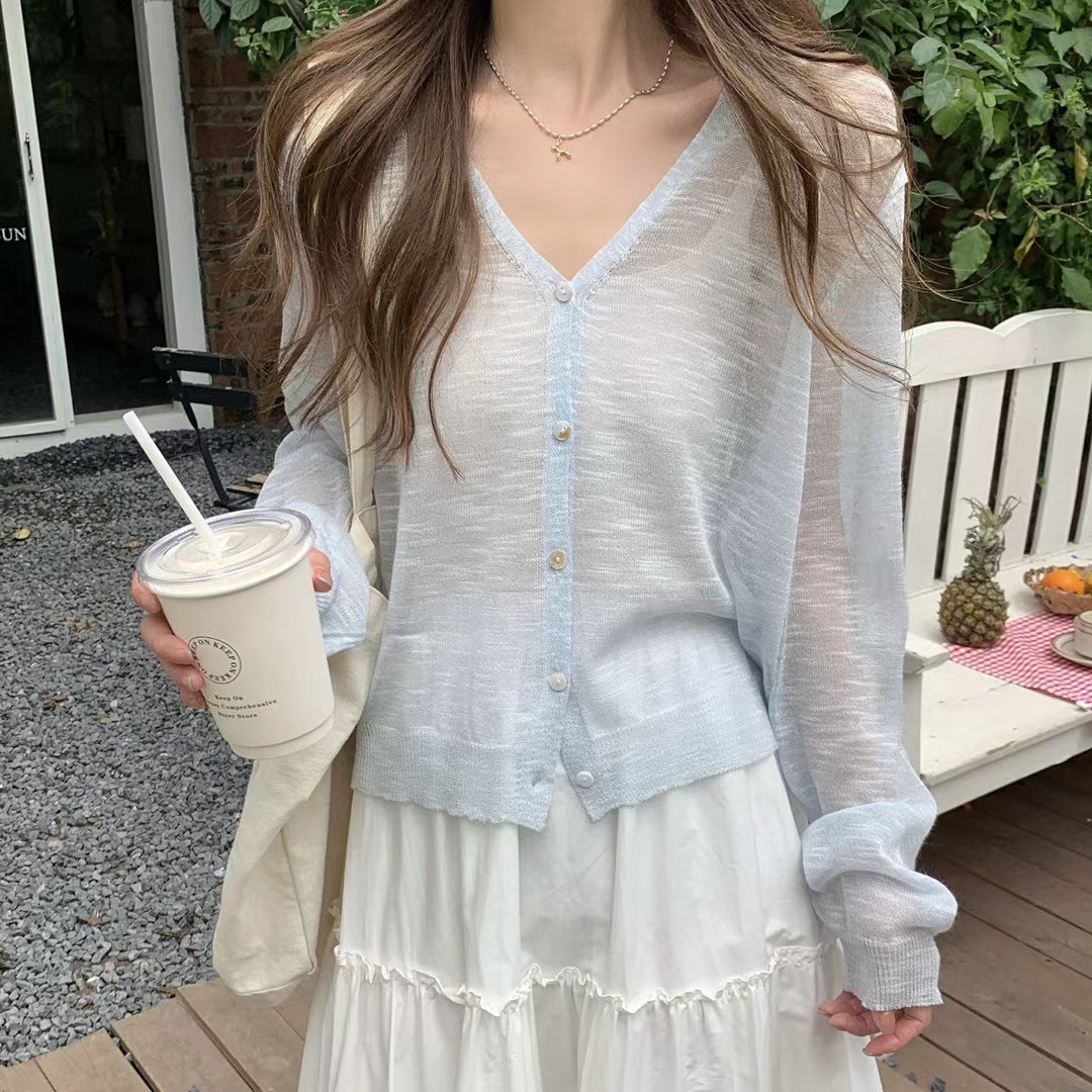 Button Down Knitted Cardigan f - Summer Light Clothing avaliação e preço