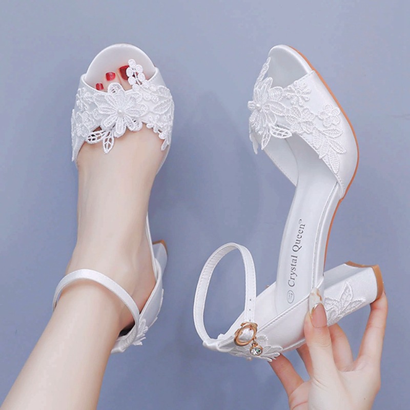 Women White Silk High Heels Su - Summer Clothing Collection avaliação e preço