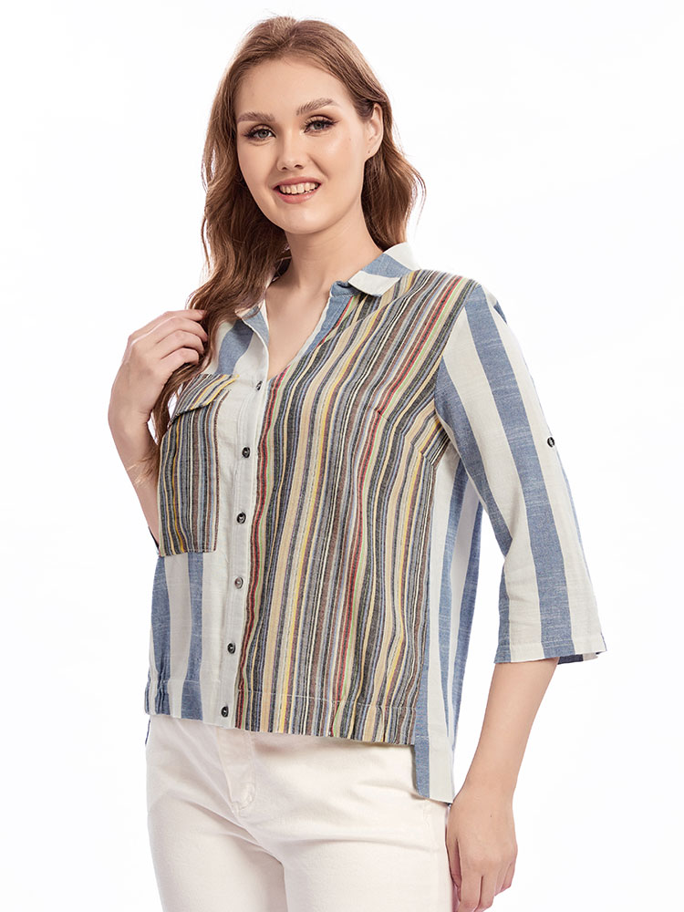 Womens plus size woven lapel s - Summer Clothing Colors avaliação e preço