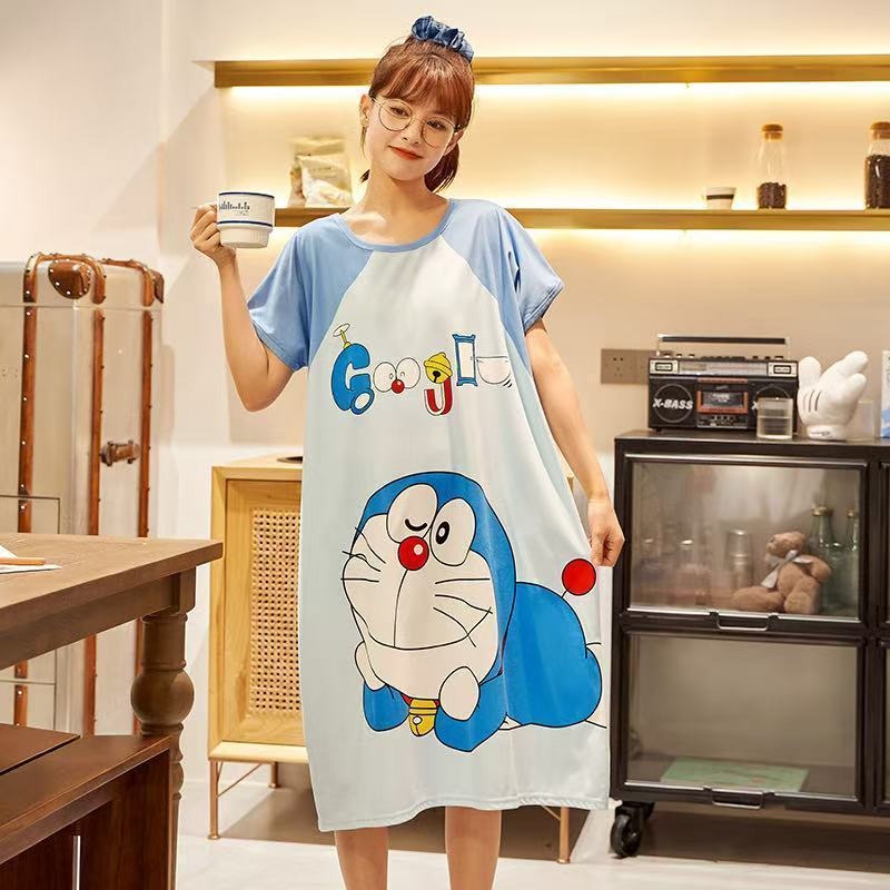 Doraemon cute nightdress for w - Summer Away Clothing avaliação e preço