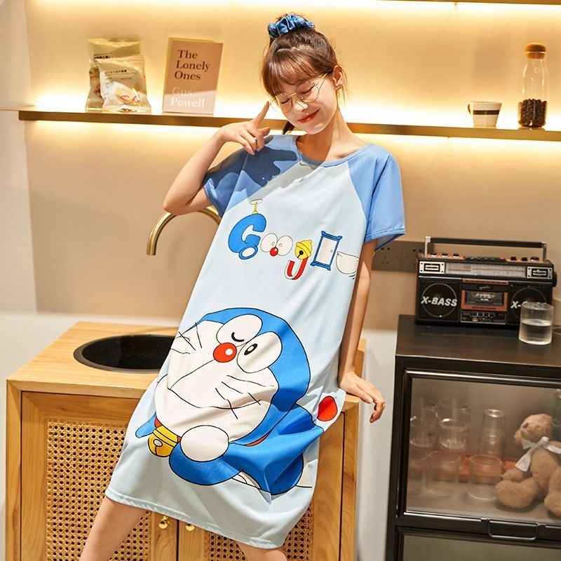 Doraemon cute nightdress for w - Summer Away Clothing avaliação e preço