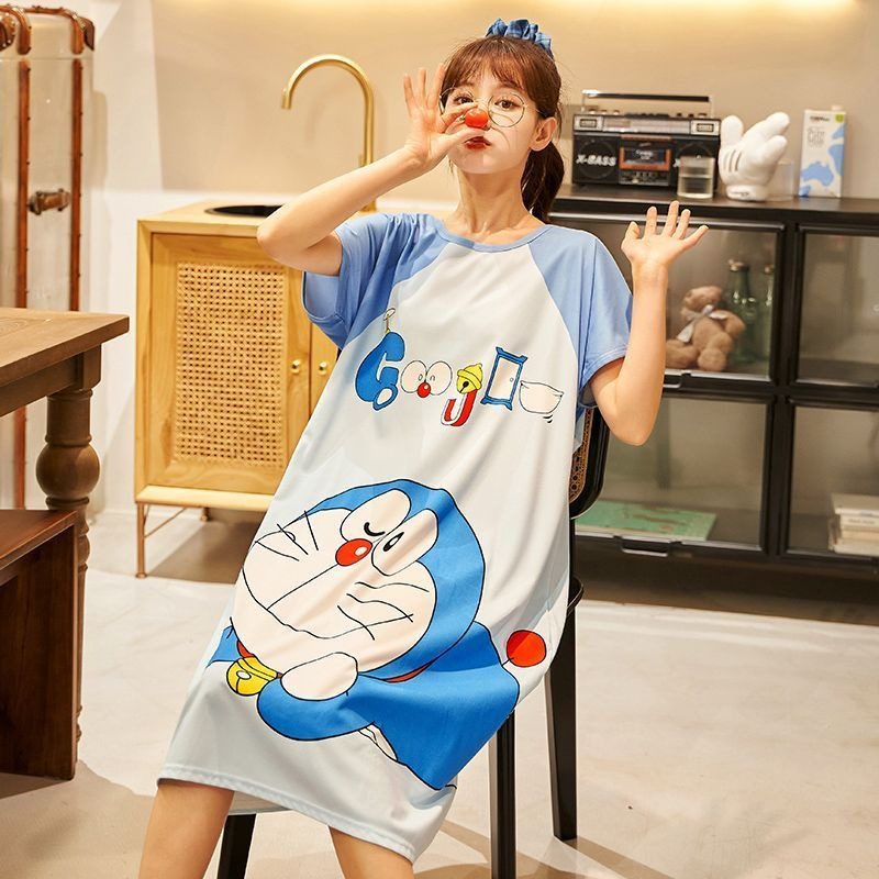 Doraemon cute nightdress for w - Summer Away Clothing avaliação e preço
