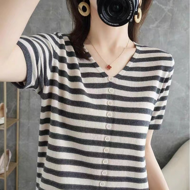 Ladies Ice Silk Short Sleeve T - Summer Clothing Label avaliação e preço