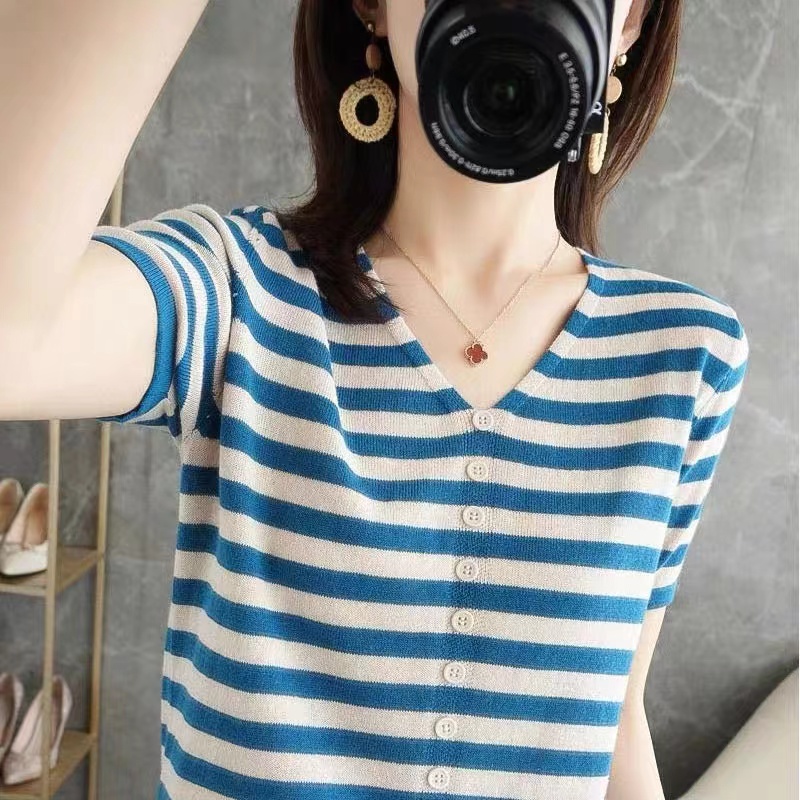 Ladies Ice Silk Short Sleeve T - Summer Clothing Label avaliação e preço