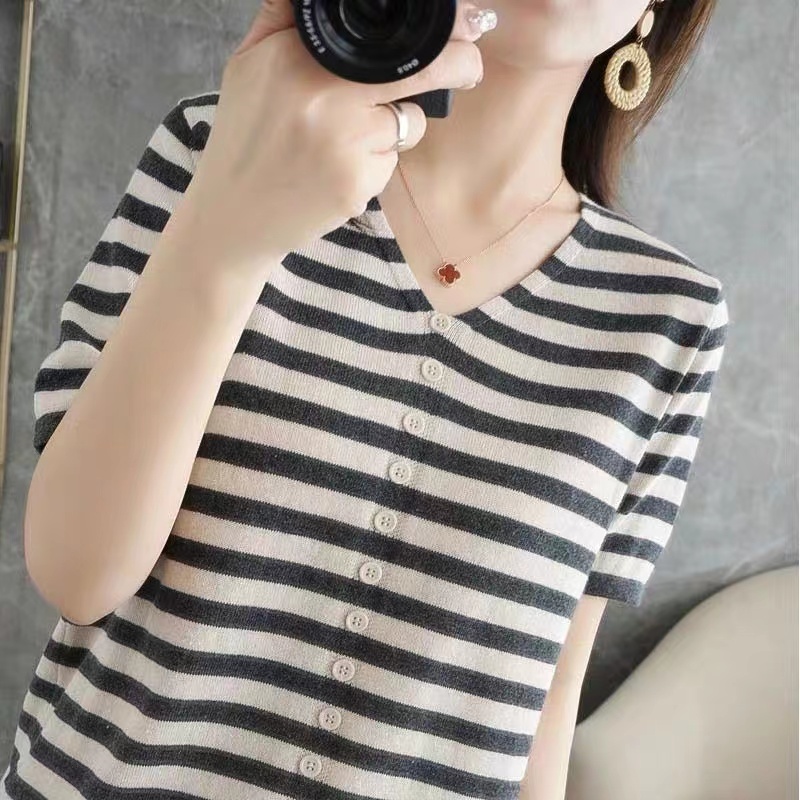 Ladies Ice Silk Short Sleeve T - Summer Clothing Label avaliação e preço