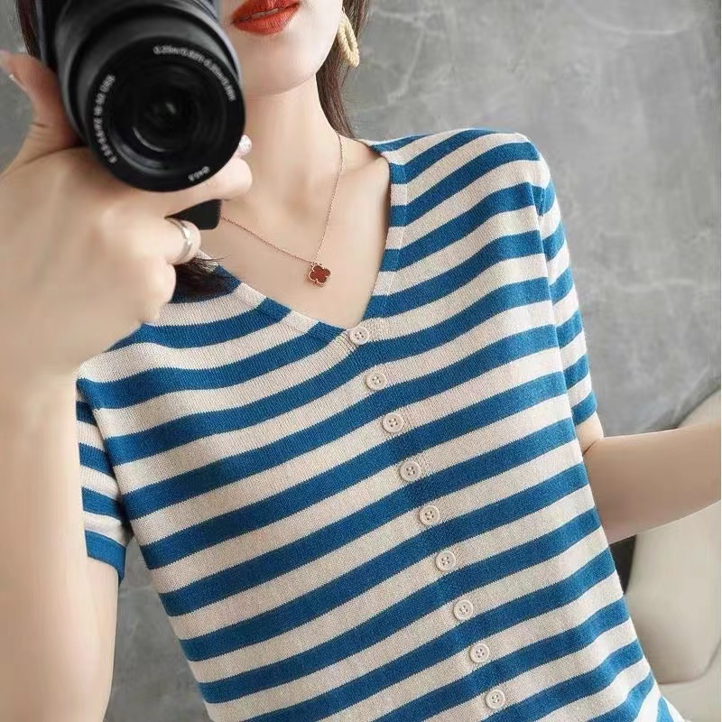 Ladies Ice Silk Short Sleeve T - Summer Clothing Label avaliação e preço