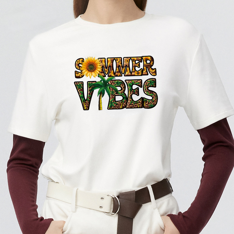 Summer Vibes Iron On Patches H - Summer Clothing Pictures avaliação e preço