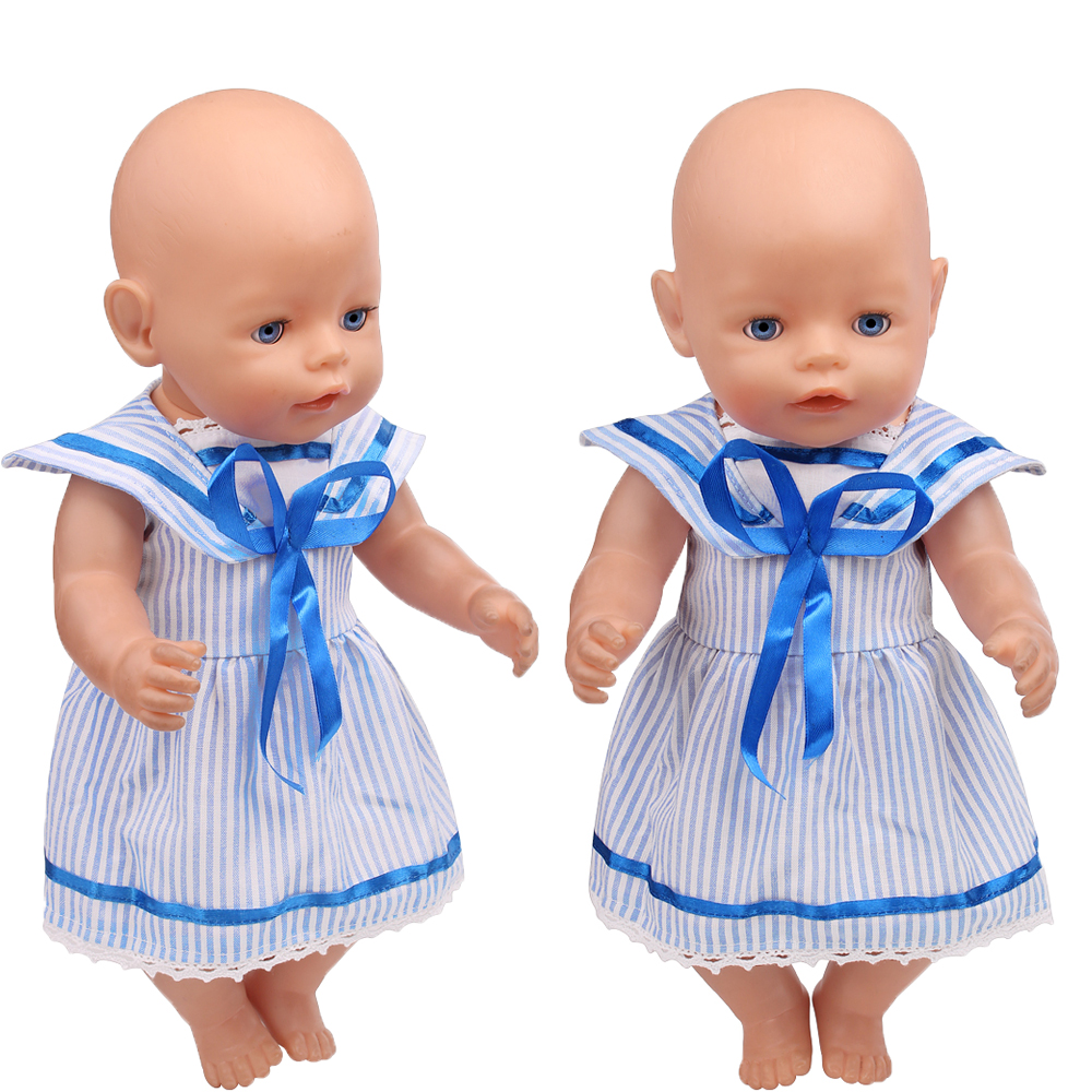 43cm Girl Doll Blue Striped Sa - Summer Away Clothing avaliação e preço