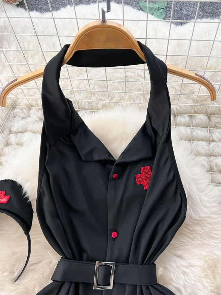 Erotic Fashion Sexy Halter Lin - Summer Clothing Collection avaliação e preço