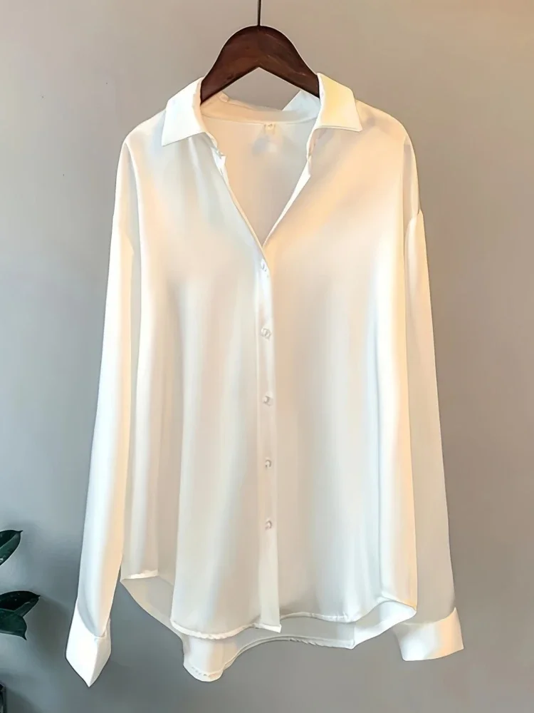 Plus Size Shirts 2025 Loose Ca - Summer Clothing Office avaliação e preço