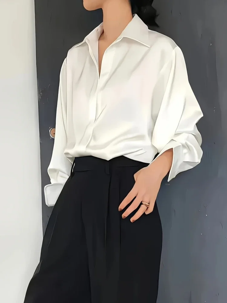Plus Size Shirts 2025 Loose Ca - Summer Clothing Office avaliação e preço