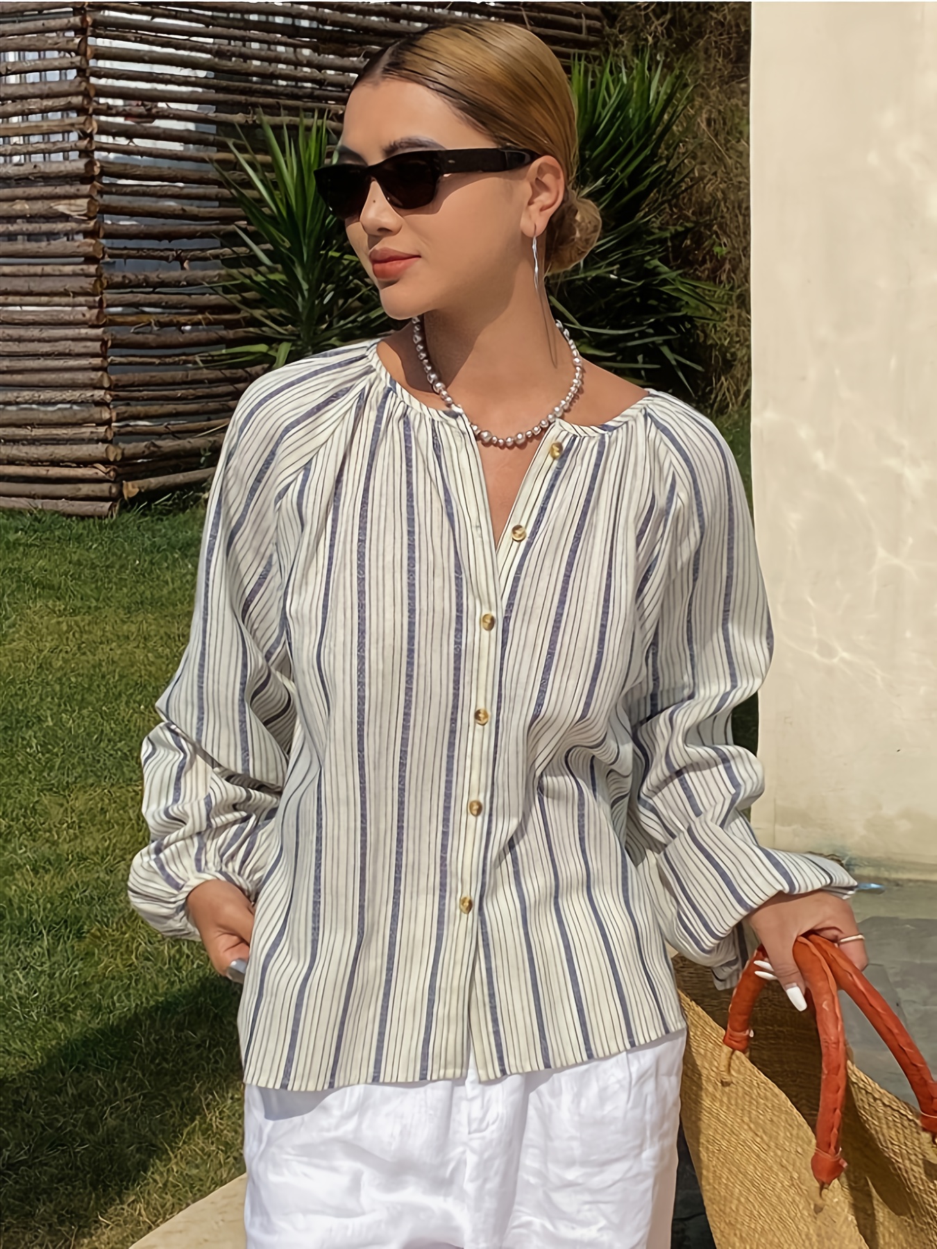 Women's Casual Striped Linen B - Summer Clothing Men Linen avaliação e preço