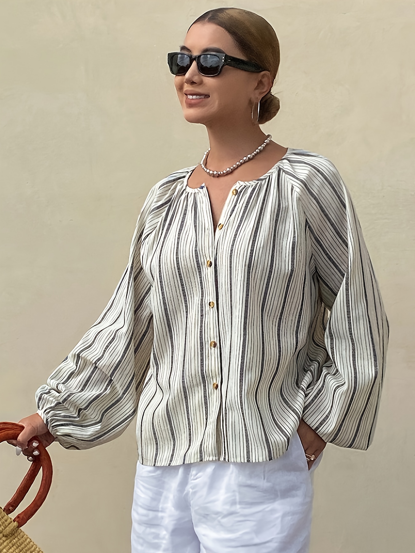 Women's Casual Striped Linen B - Summer Clothing Men Linen avaliação e preço