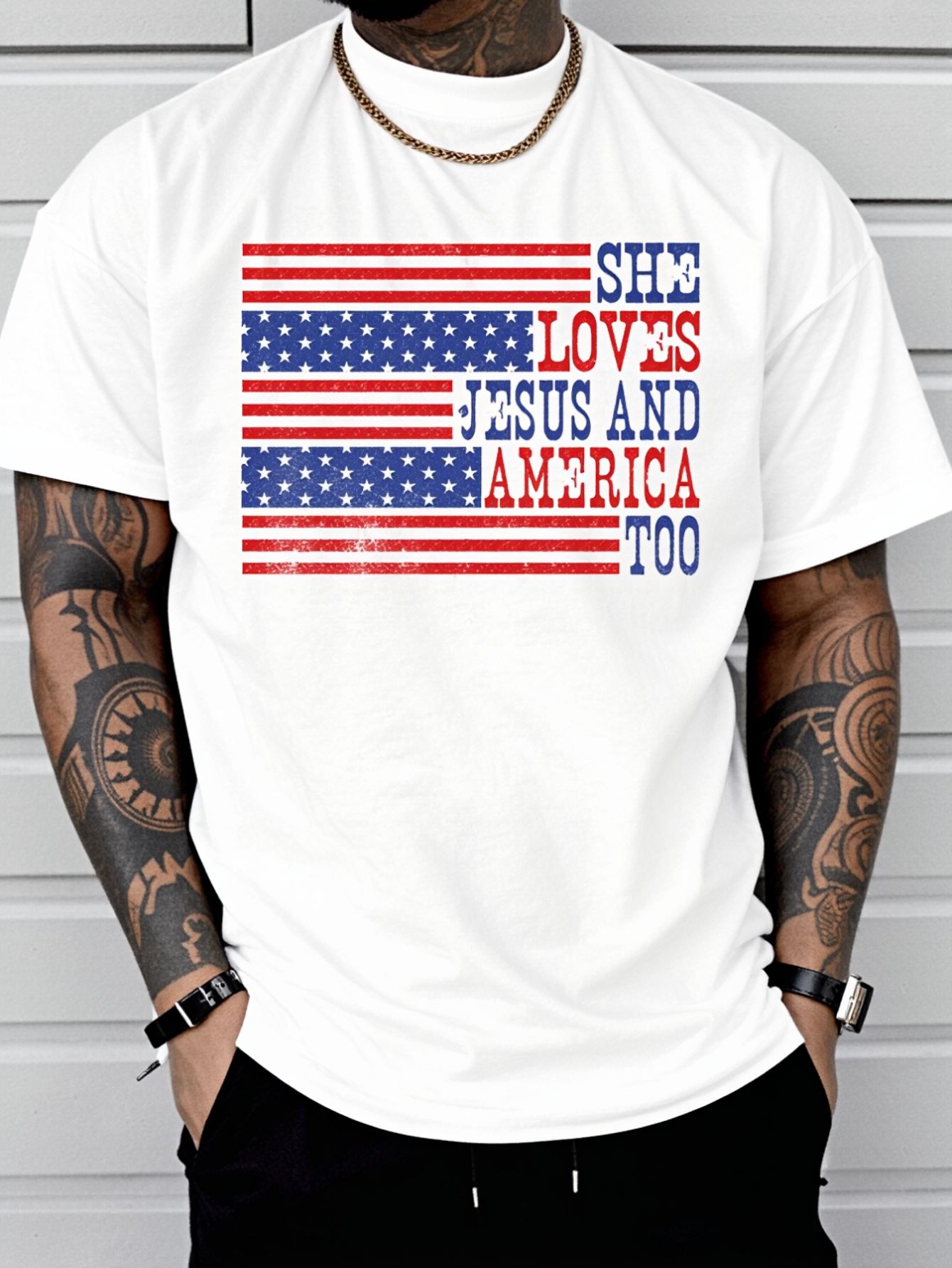 She Loves Jesus And America To - Summer Clothing Not Shein avaliação e preço
