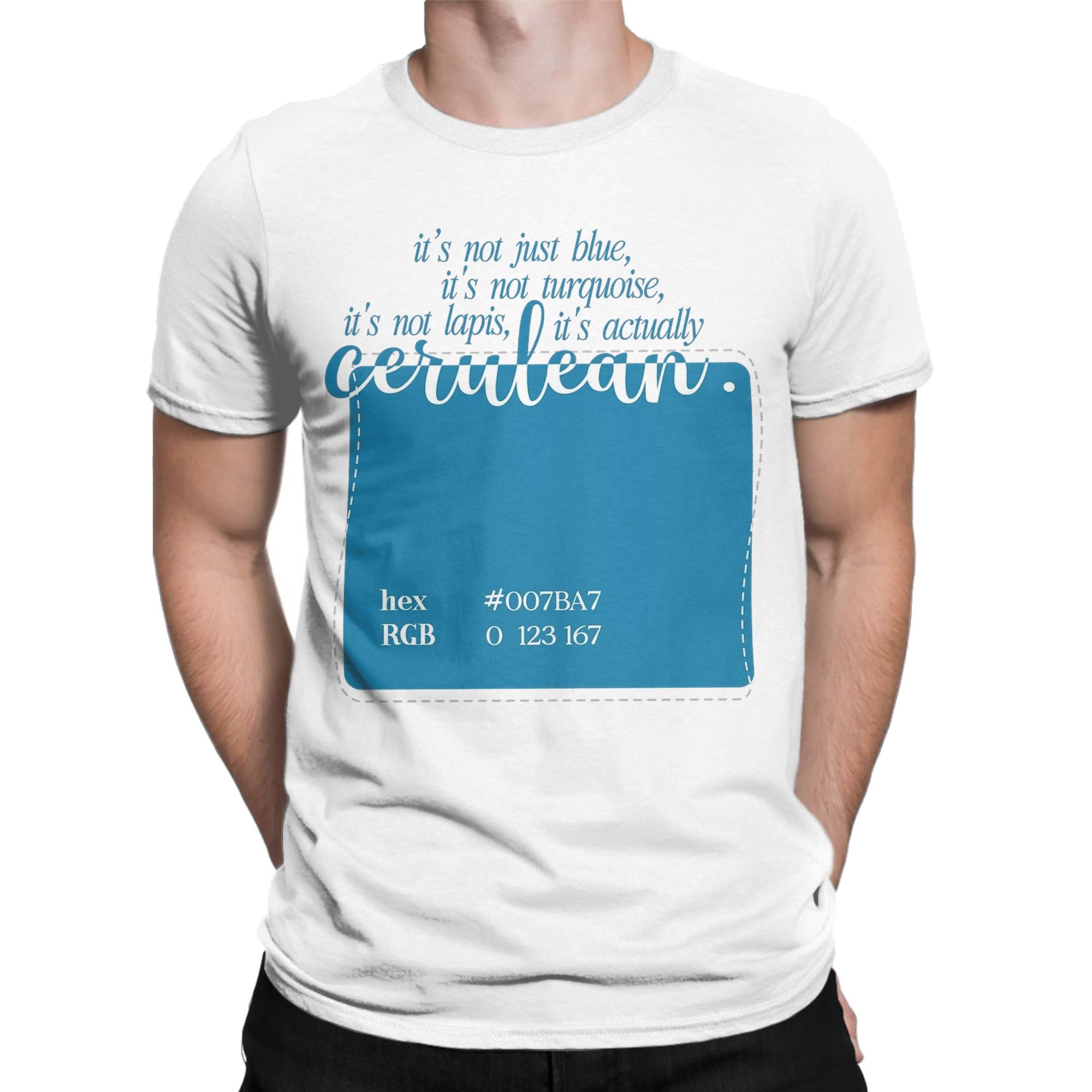 Cerulean Blue T Shirt Men's  P - Summer Clothing Ideas avaliação e preço