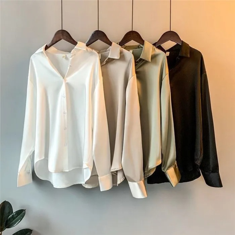 2026 Elegant Satin Loose Women - Summer Light Clothing avaliação e preço