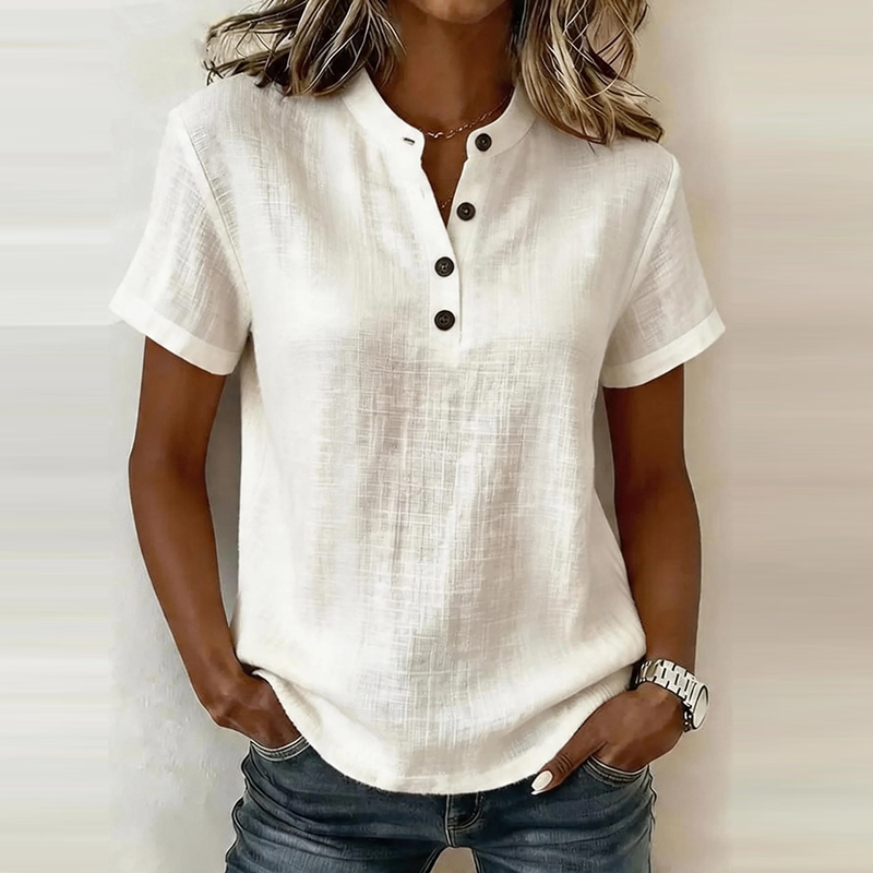 Summer Short Sleeve Basic Blou - Summer Clothing Men Linen avaliação e preço