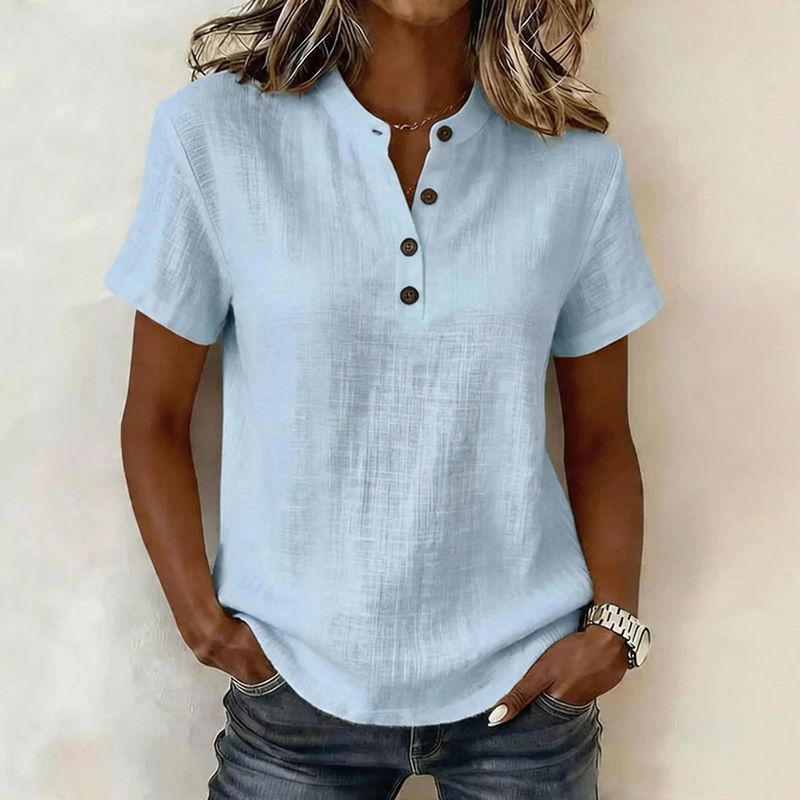 Summer Short Sleeve Basic Blou - Summer Clothing Men Linen avaliação e preço