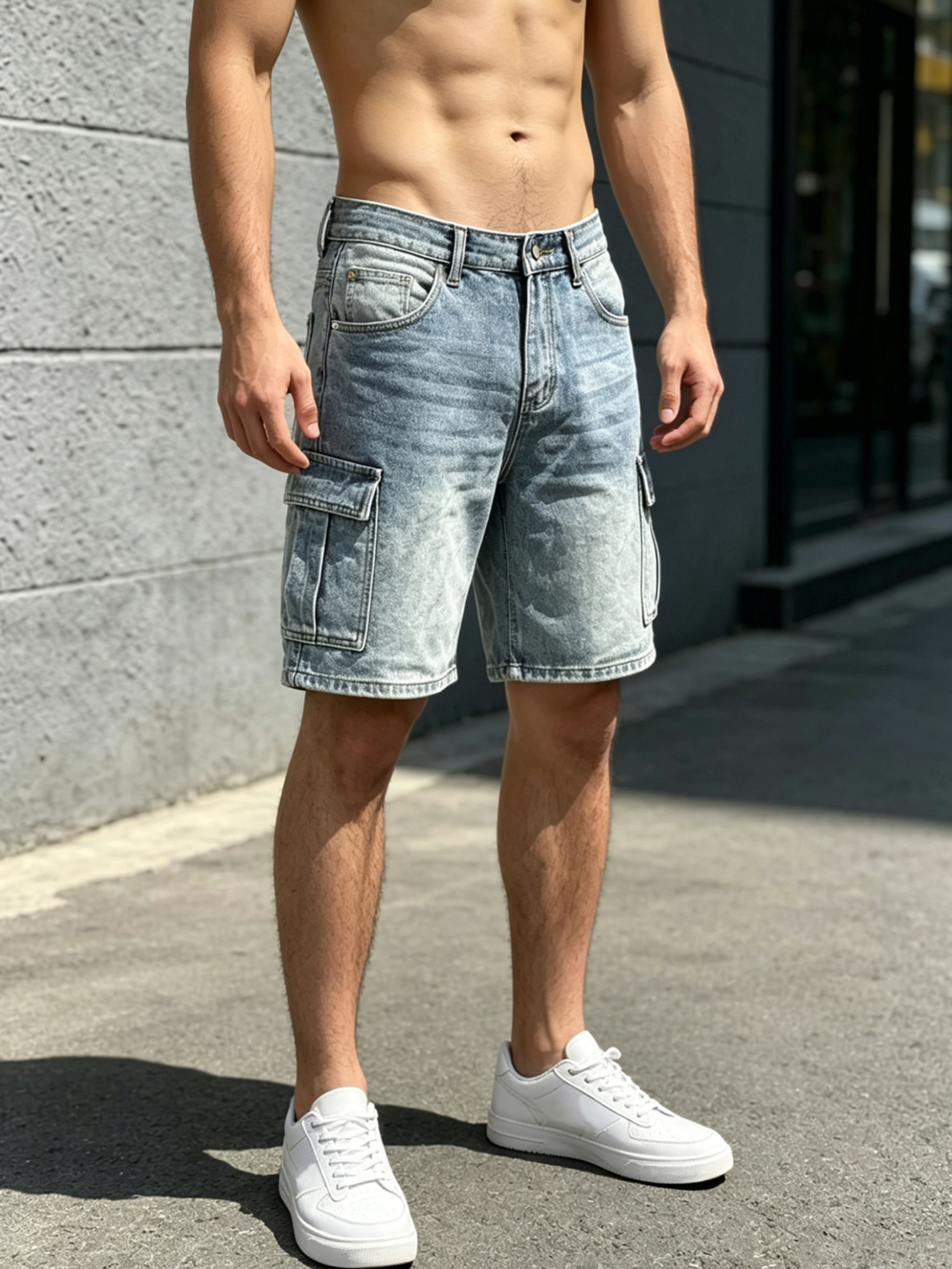 Men Workwear Jeans Denim Pants - Summer Light Clothing avaliação e preço
