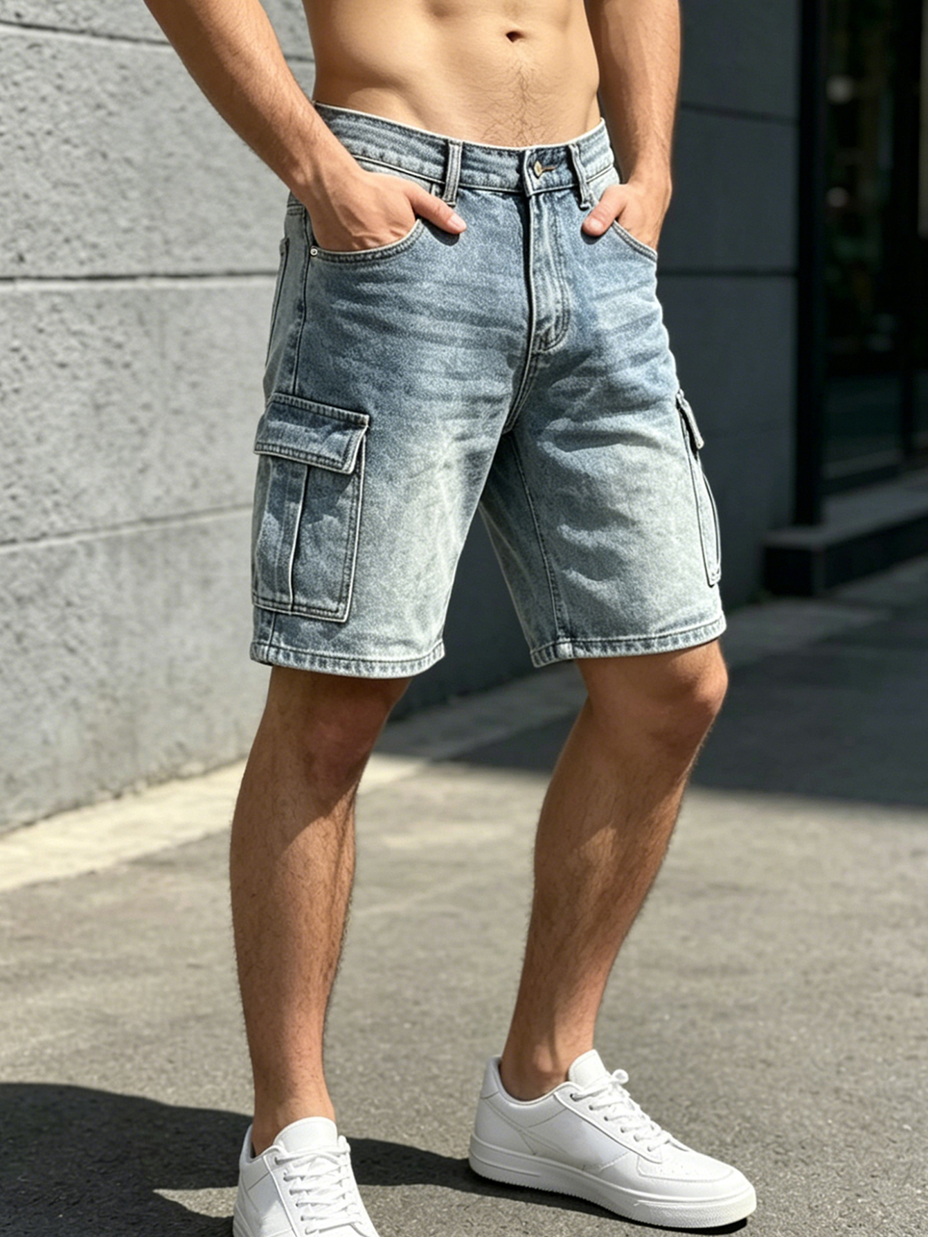 Men Workwear Jeans Denim Pants - Summer Light Clothing avaliação e preço
