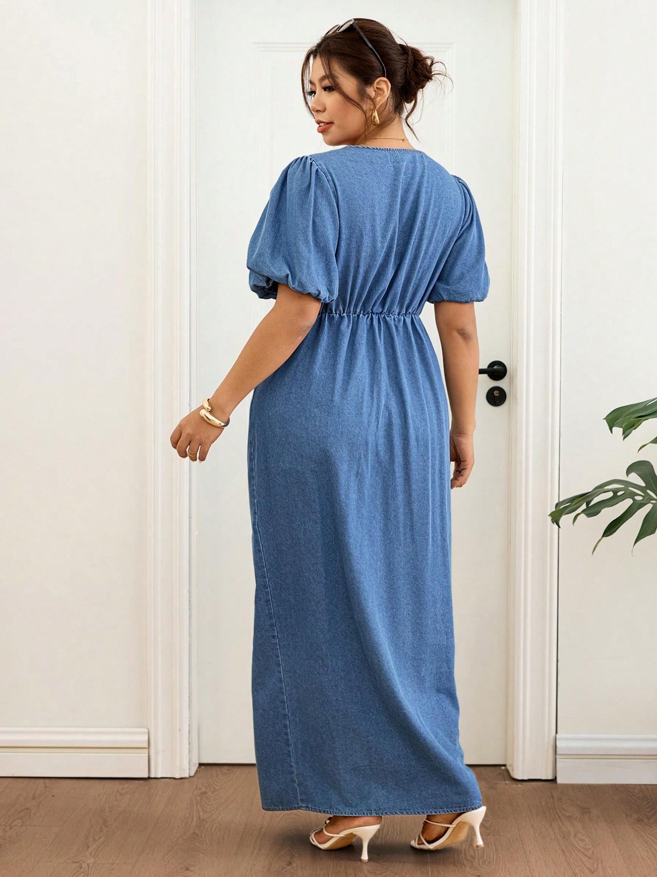 Plus Size Light Wash Long Deni - Summer Light Clothing avaliação e preço