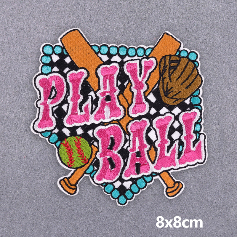 5PCS Play Ball Embroidered Pat - Summer Clothing Pictures avaliação e preço