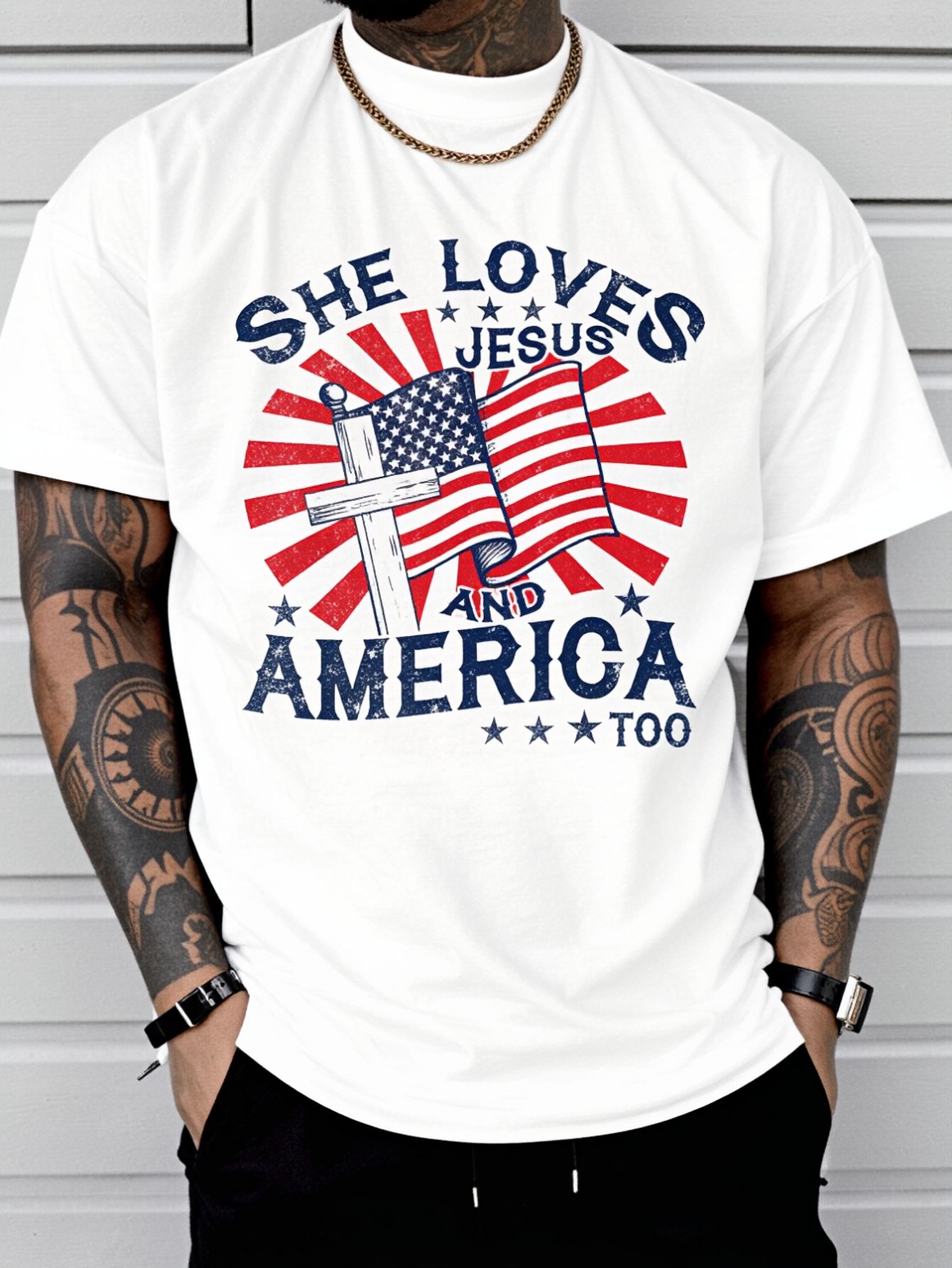 Vintage She Loves Jesus And Am - Summer Clothing Not Shein avaliação e preço
