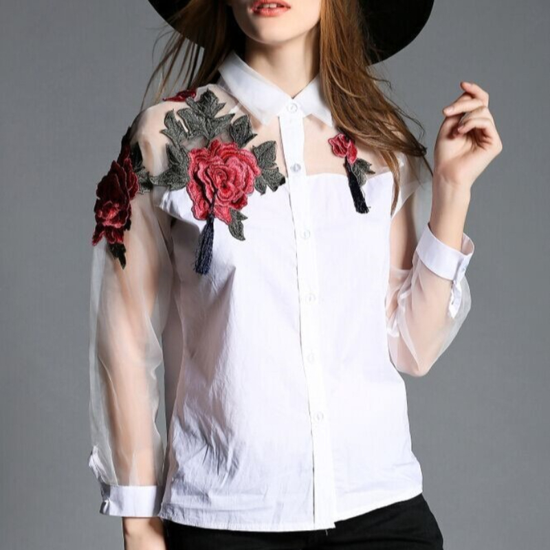 Womn's Fashion Floral Embroide - Summer Light Clothing avaliação e preço